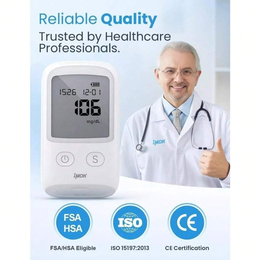 Kit de prueba de diabetes con medidor de glucosa en sangre
