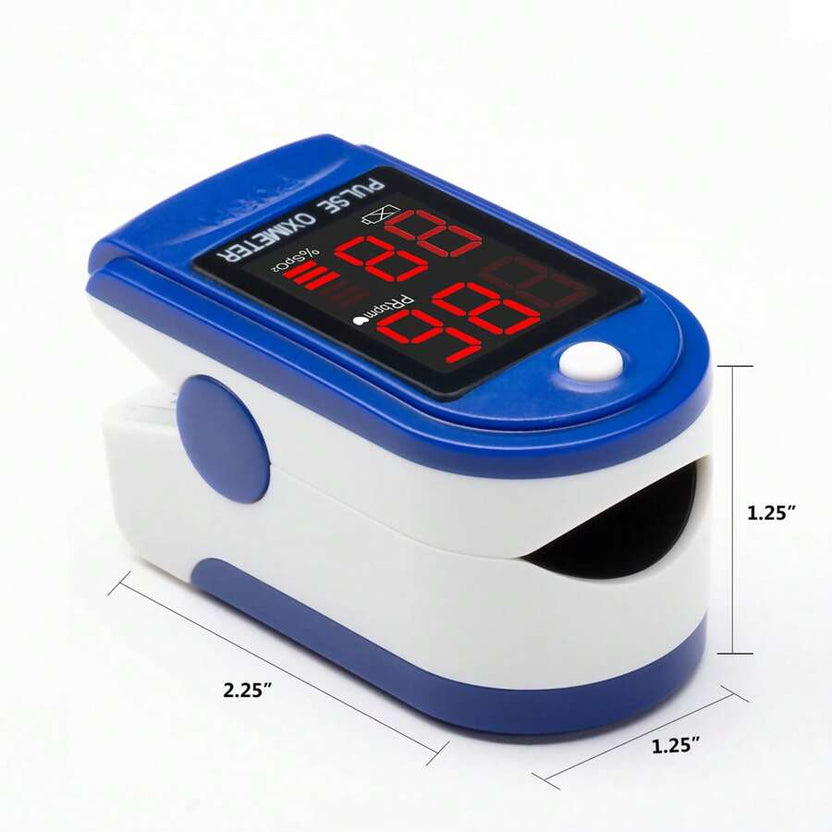 Oxímetro de pulso de dedo: monitor portátil de SpO2 y O2 para el hogar o el deporte.