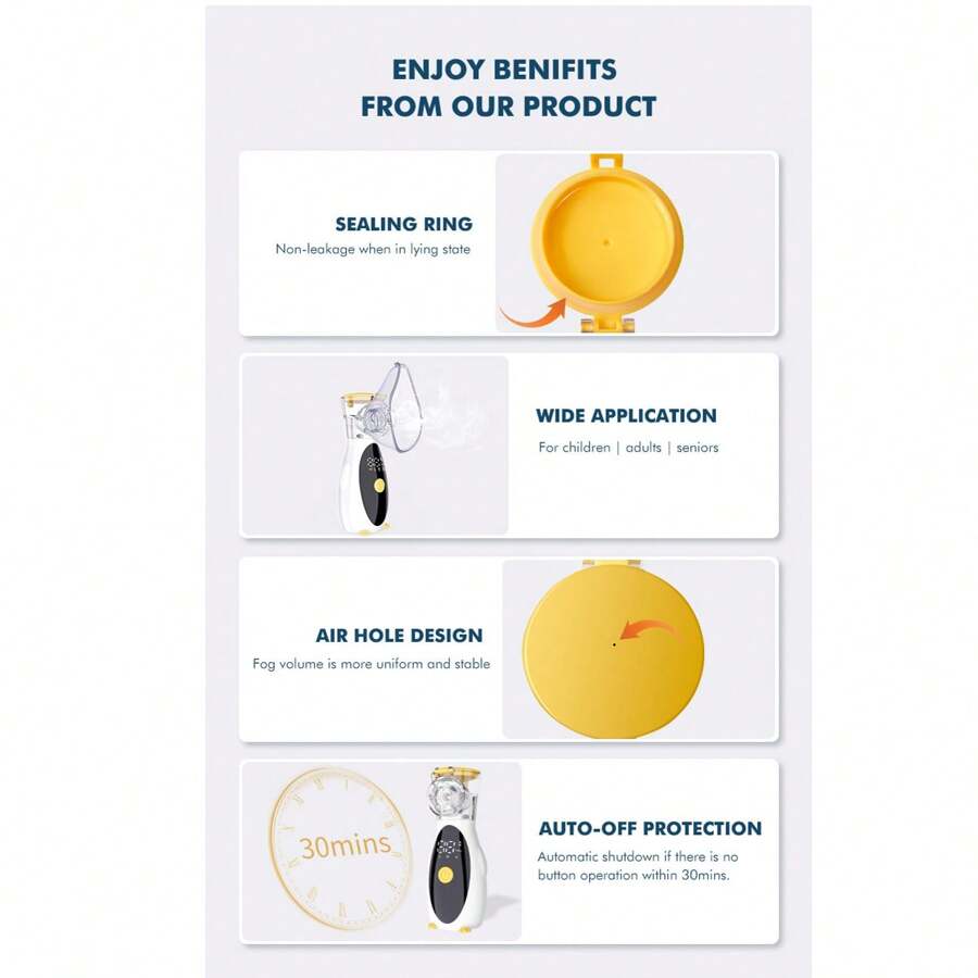 Portable Nebulizer Handheld Device for Adults & Kids
