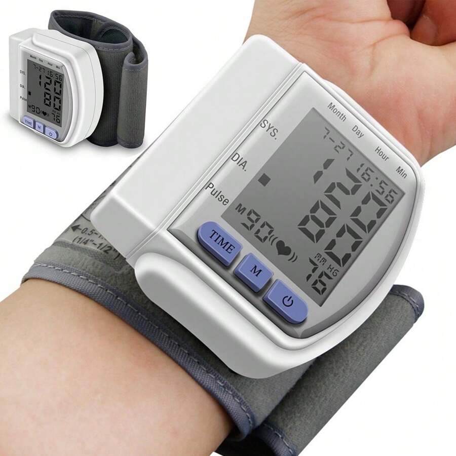 Compact Wrist BP Monitor Rechargeable, 2×99 Memory