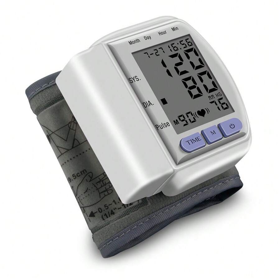 Compact Wrist BP Monitor Rechargeable, 2×99 Memory