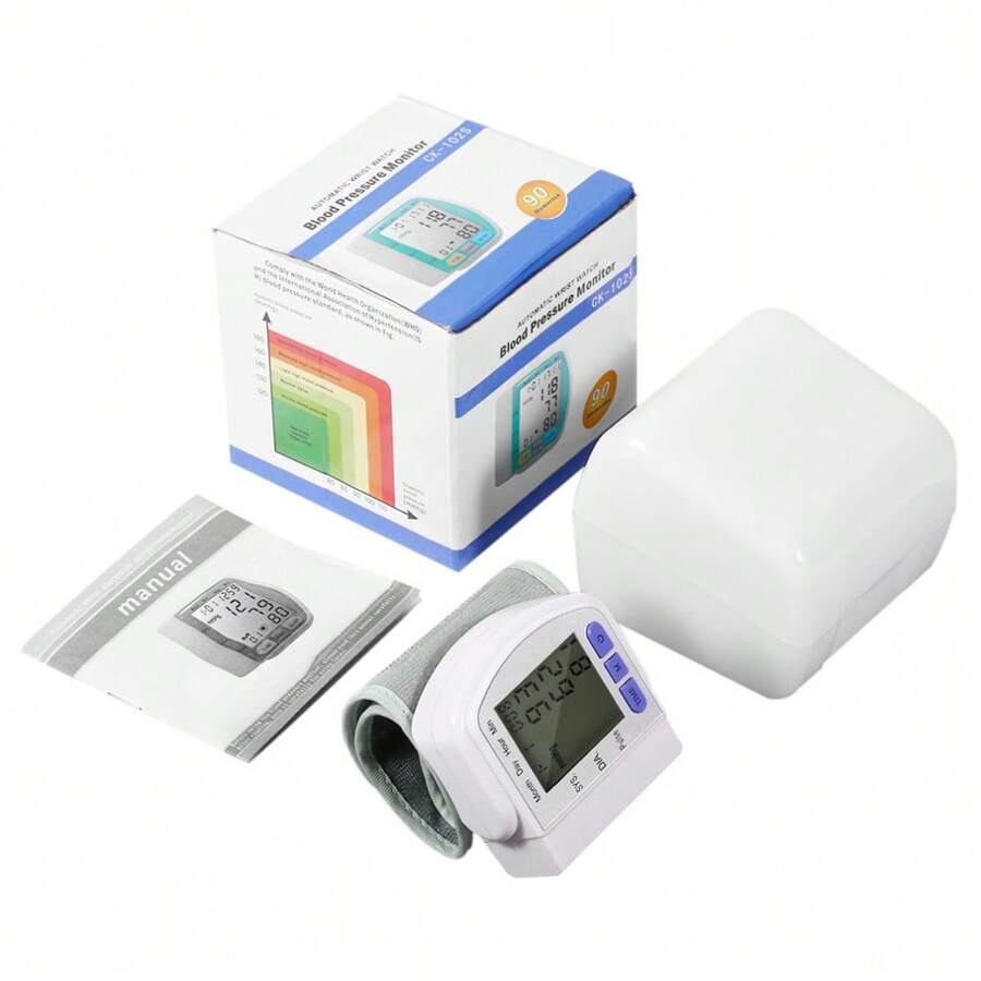 Compact Wrist BP Monitor Rechargeable, 2×99 Memory