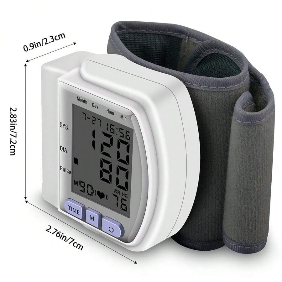 Compact Wrist BP Monitor Rechargeable, 2×99 Memory